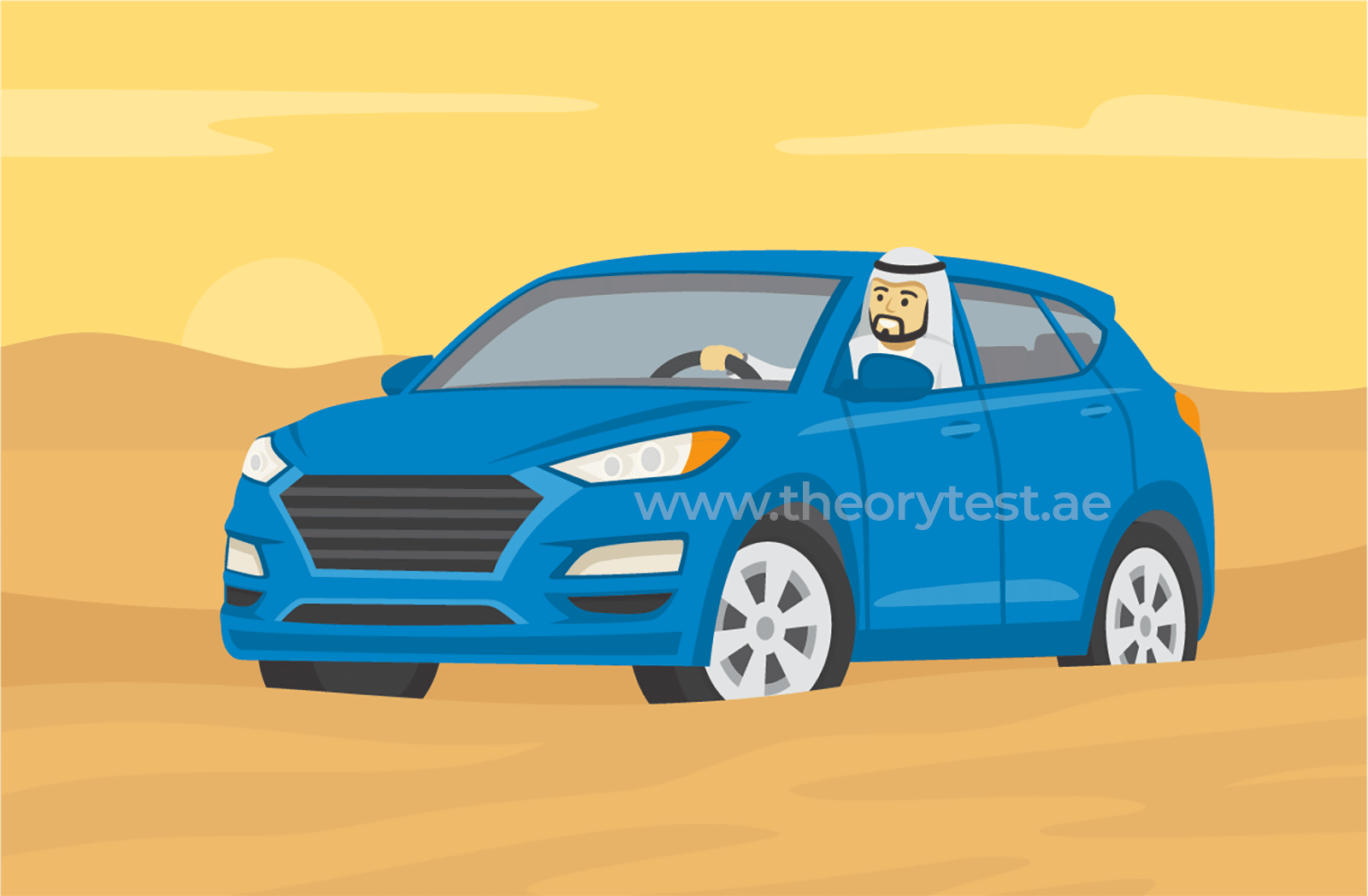 Driving in the Dubai 